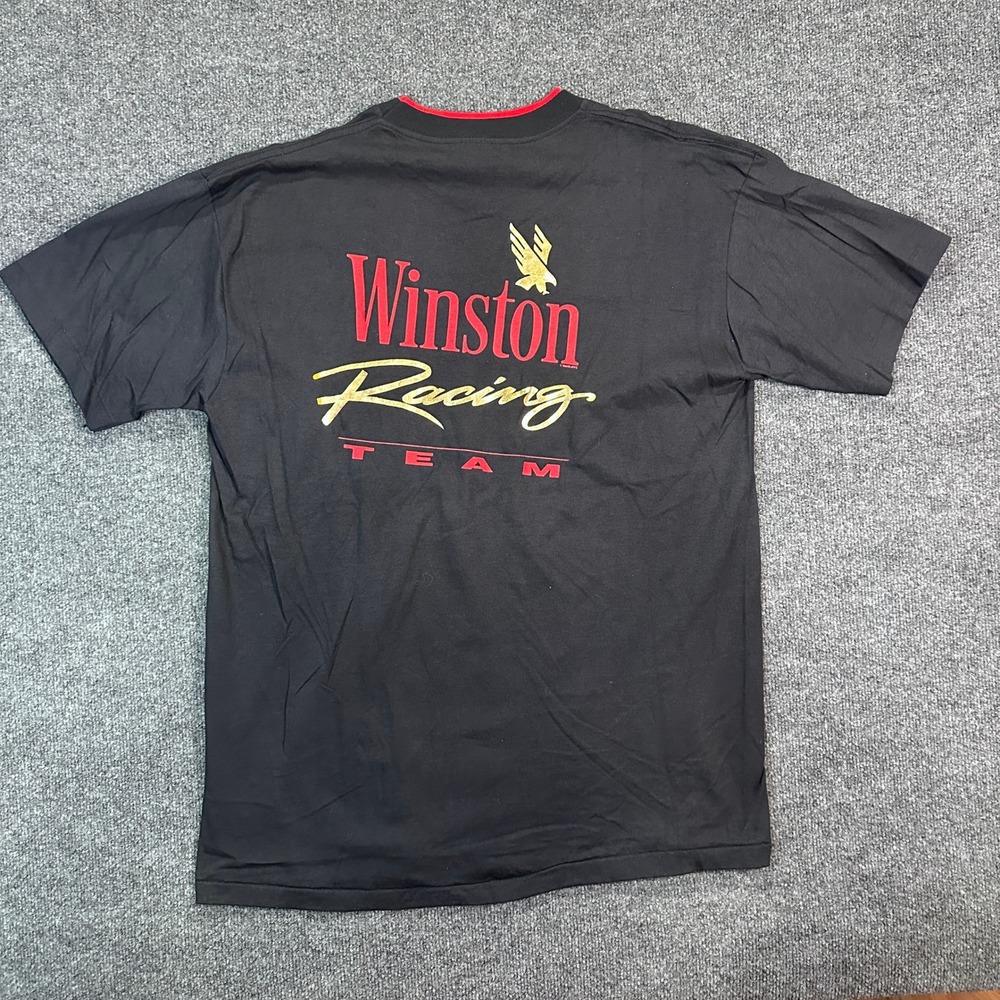 NWOT VTG 1992 Winston Racing Team Shirt Men's Size XL Black T-Shirt USA 90s